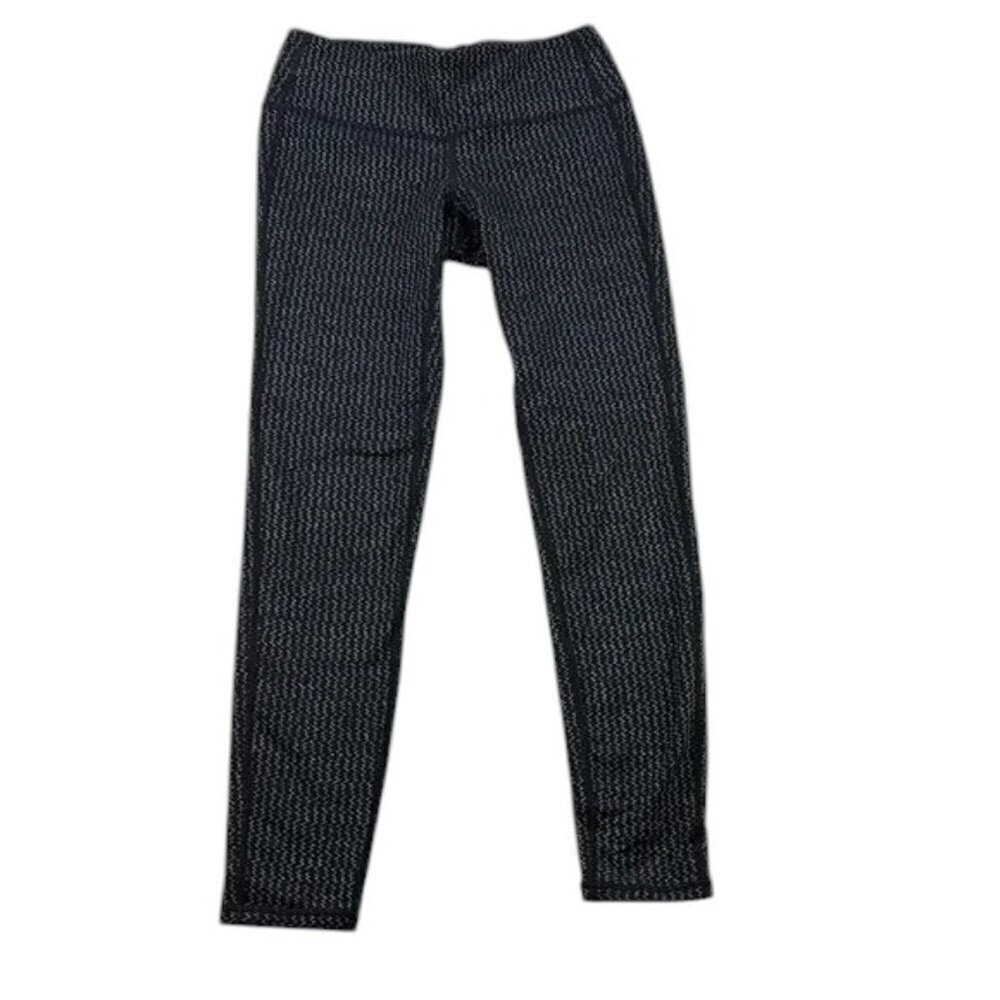Athleta Leggings Mid Rise Black White Women's Size S